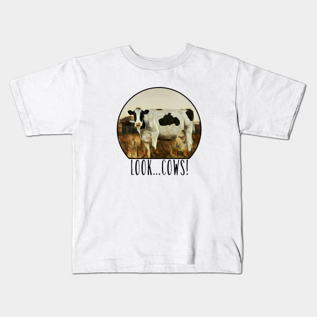 Look Cows Kids T-Shirt by karutees